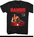 Rambo Cant Stop Him  American Classics  Solid Black Adult Short Sleeve T-Shirt