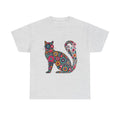 Floral Cat Silhouette T-Shirt Elegant Feline Design Cute & Artsy Cat Lover Gift
