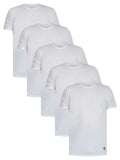 Lyle & Scott Men's 5 Pack Basic Lounge T-Shirt, White