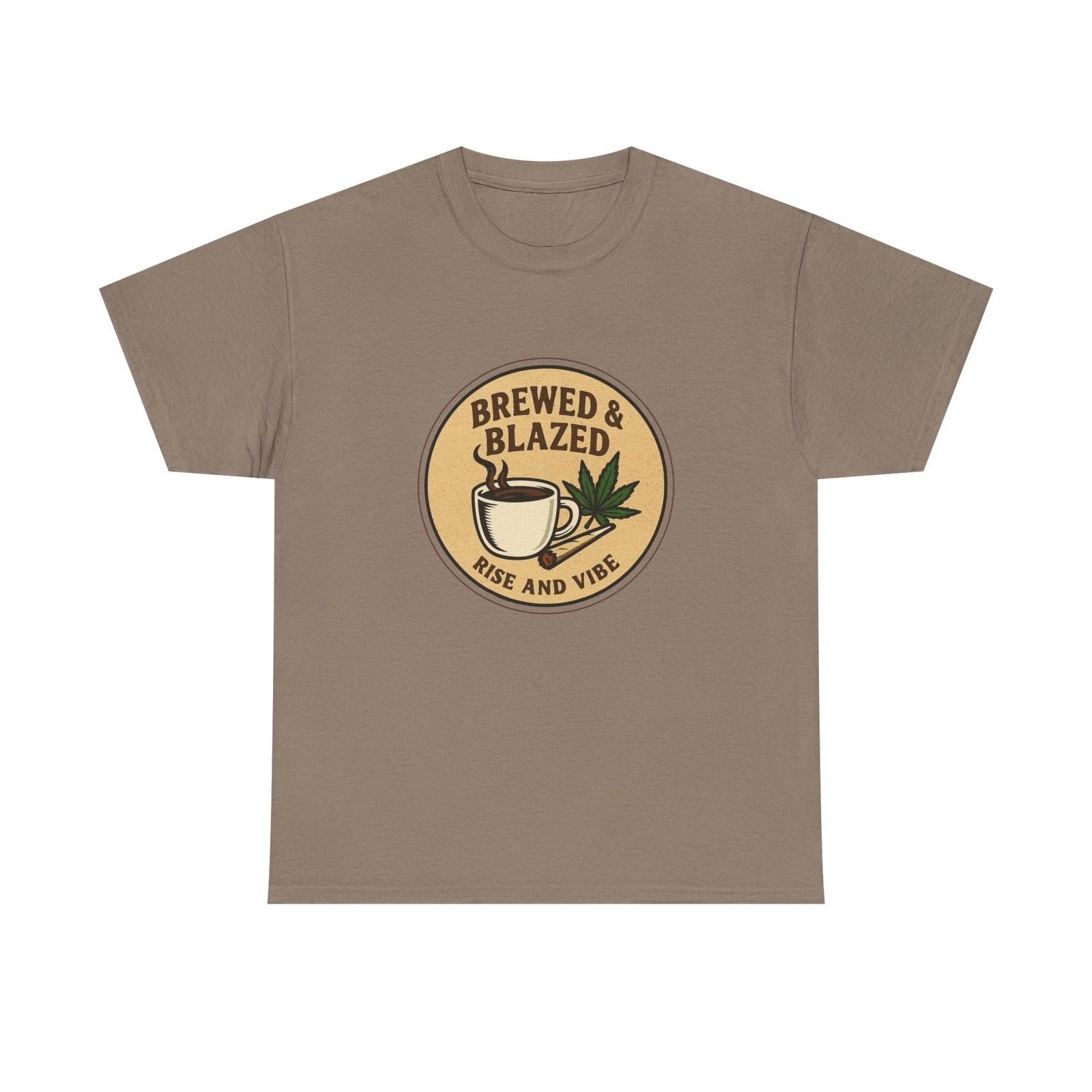 Funny Coffee and Cannabis Unisex Tee, Humorous Stoner Shirt, Sarcastic Weed