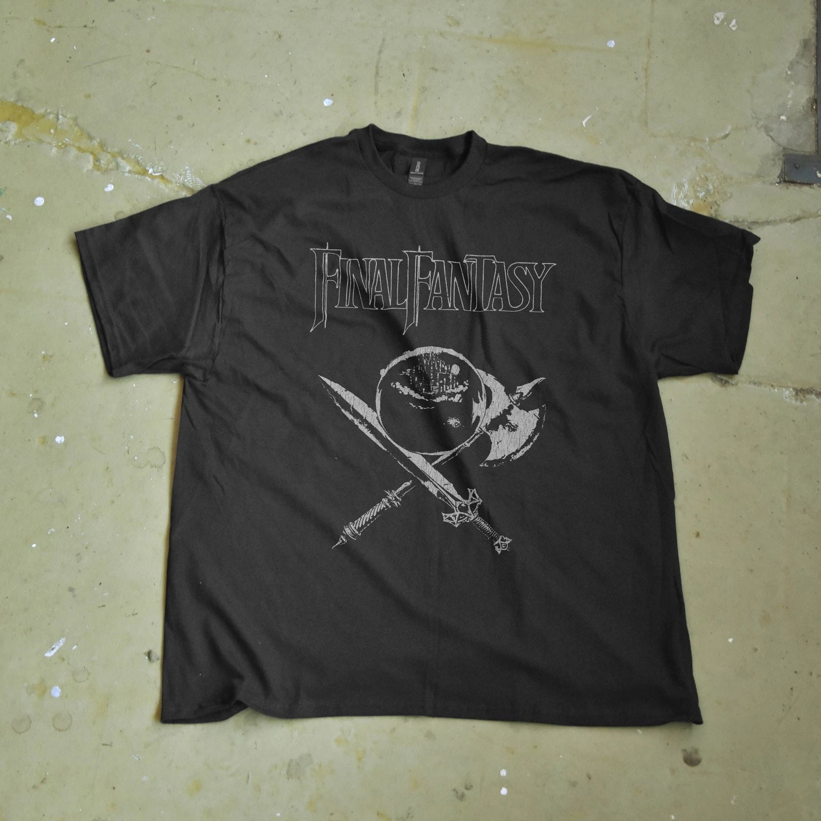 Final Fantasy Retro Tee - Gothic RPG Aesthetic, Grunge Anime Art Shirt, Sword