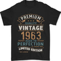 Premium Vintage 63rd Birthday 1963 Mens T-Shirt 100% Cotton