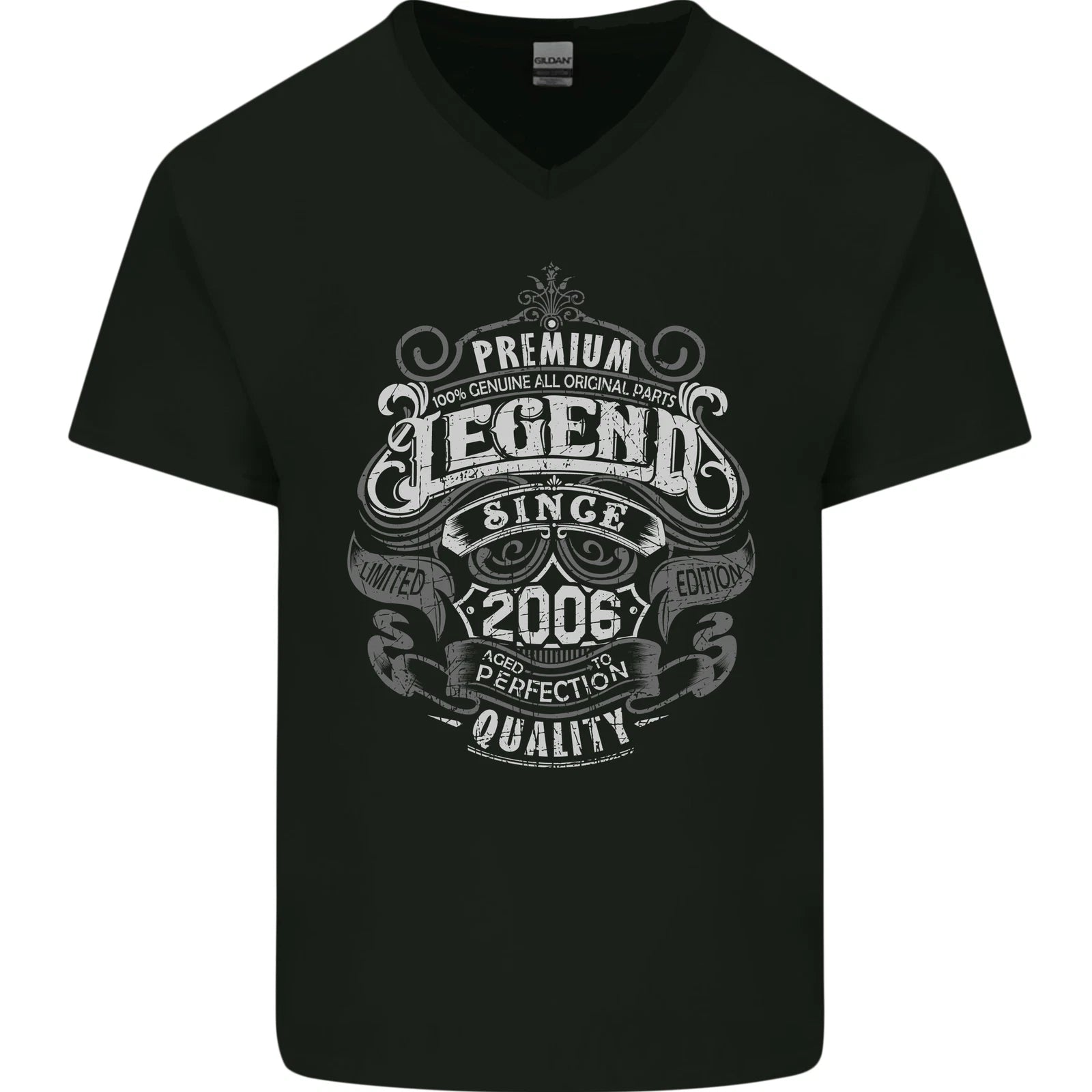 Premium Legend 20th Birthday 2006 Mens V-Neck Cotton T-Shirt