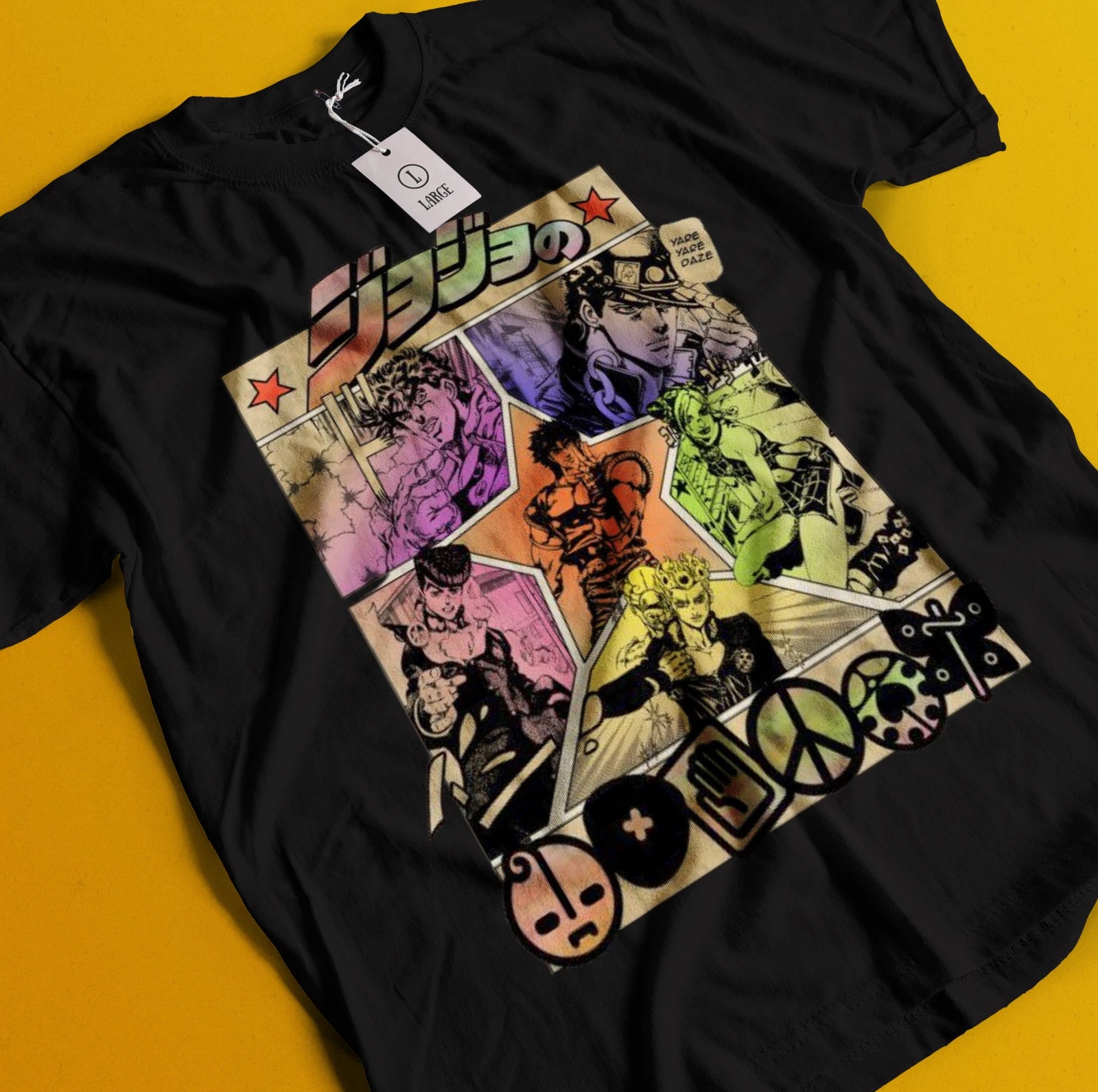 Jojo's Bizarre Adventure T-shirt Anime Manga Graphic Design Shirt Tee All Size