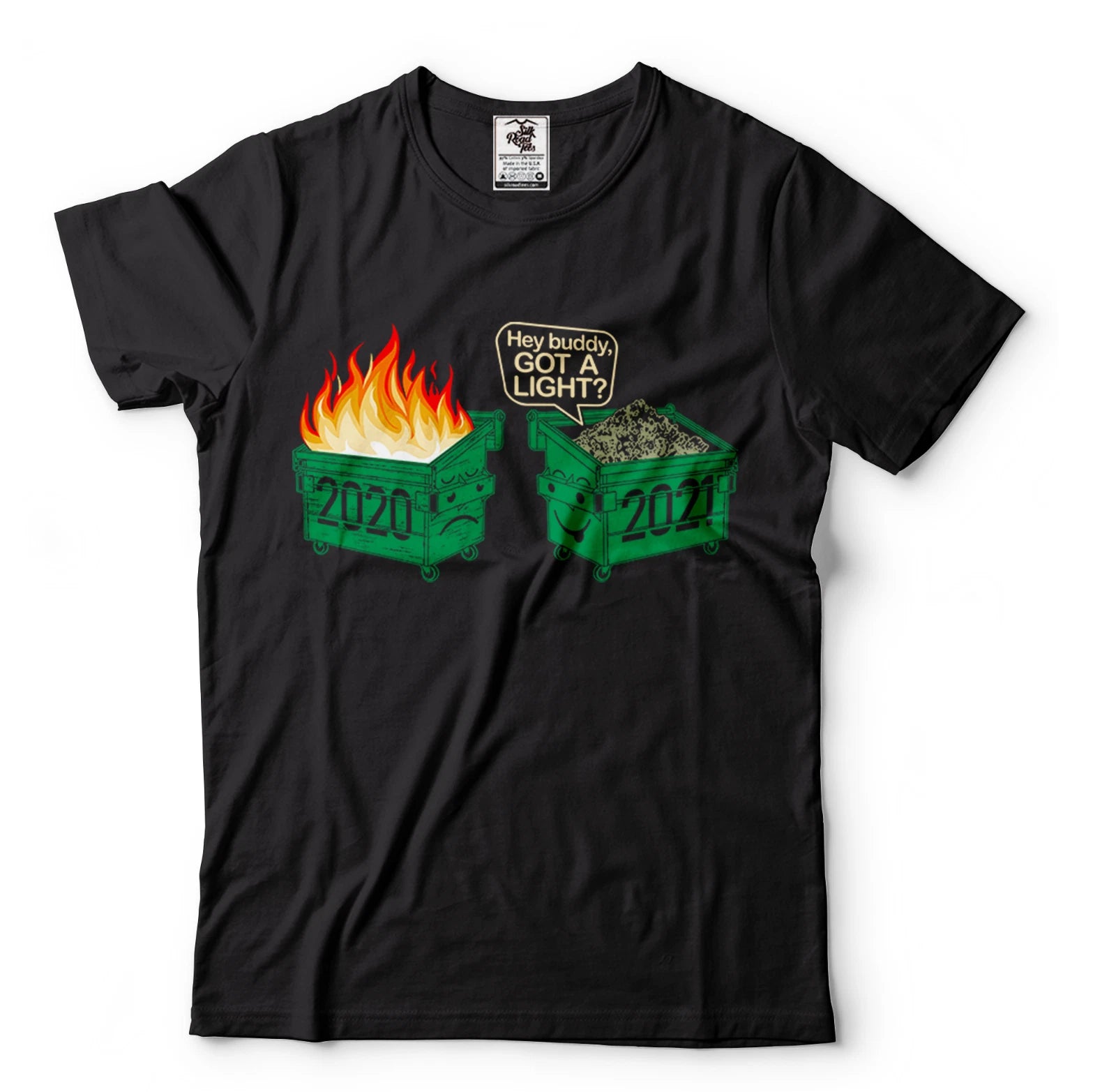 Funny T shirts, Dumpster Fire 2020 vs 2021, Humor  Shirts, Funny Casual shirts