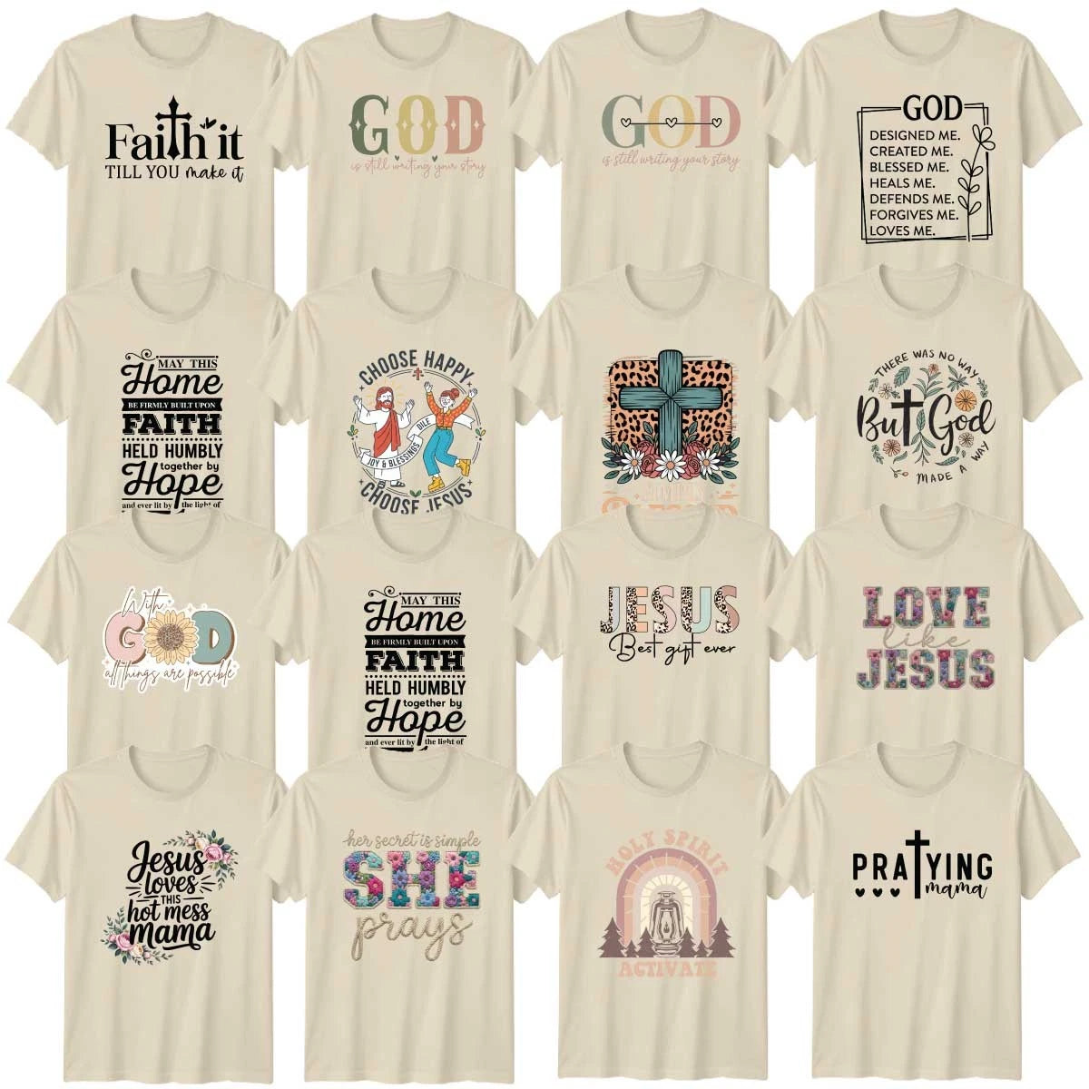 Inspirational Christian Faith Adult T-Shirt Prayer Christian Gift