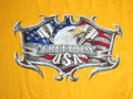 Freedom USA American Eagle Flag America Biker Motorcycle Hot Rod Car T Shirt XL
