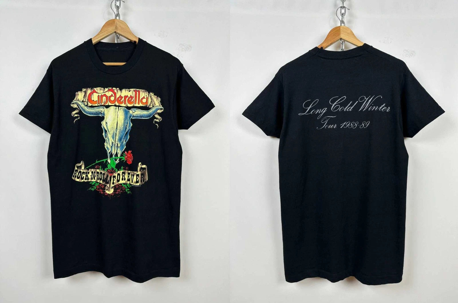1988 Vintage Cinderella Long Cold Winter Tour Band T-Shirt