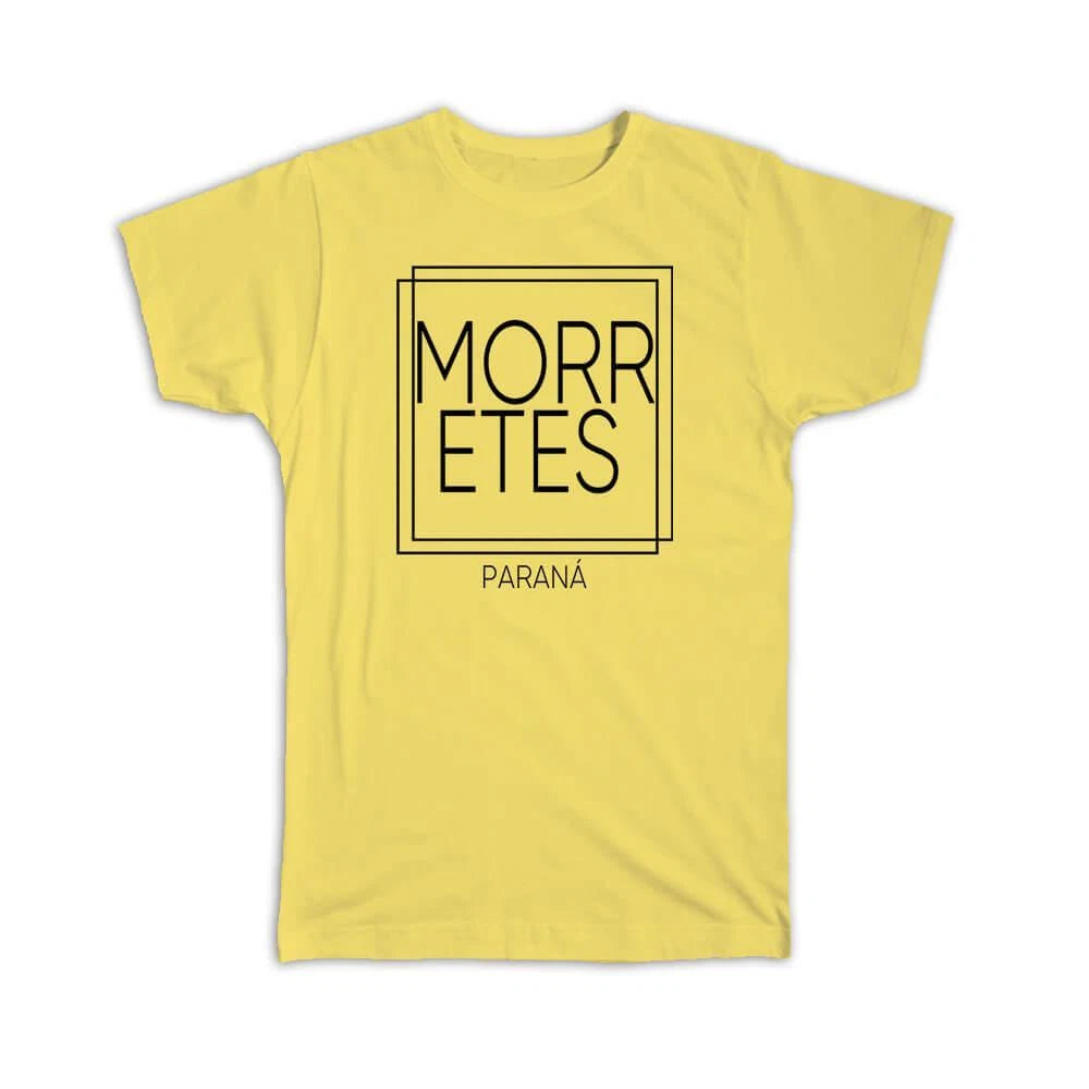 Gift T-Shirt : MORRETES Parana Square Modern Minimalist Font