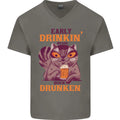 Early Drinkin' Quick Drunken Funny Beer Alcohol Mens V-Neck Cotton T-Shirt