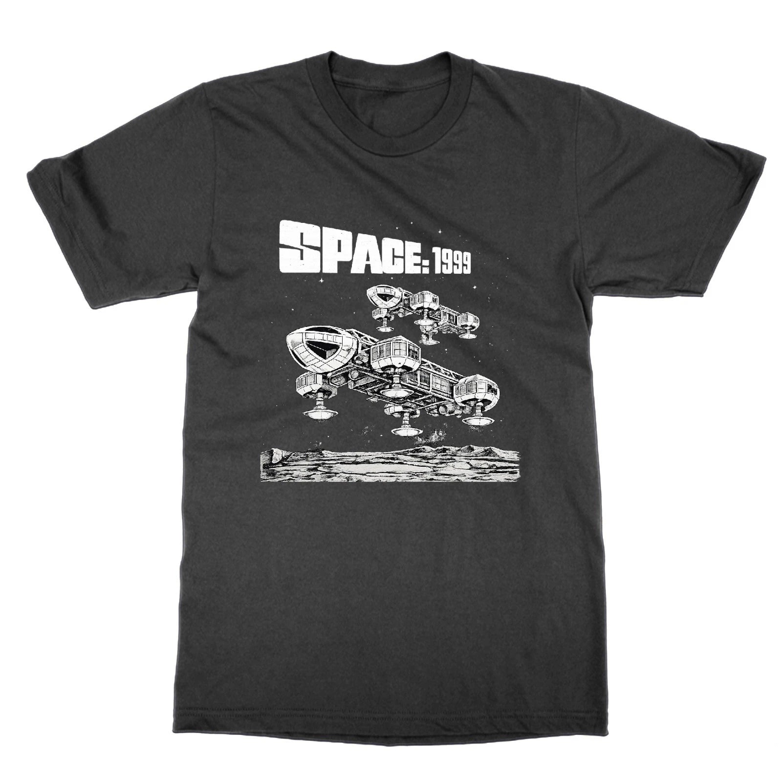Space 1999 t-shirt Retro Sci Fi Cult TV Graphic Tee Black
