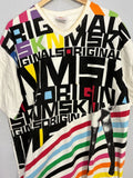 Typography Graphic T-Shirt Mens Multicolour 2XL Y2K Miskeen Originals