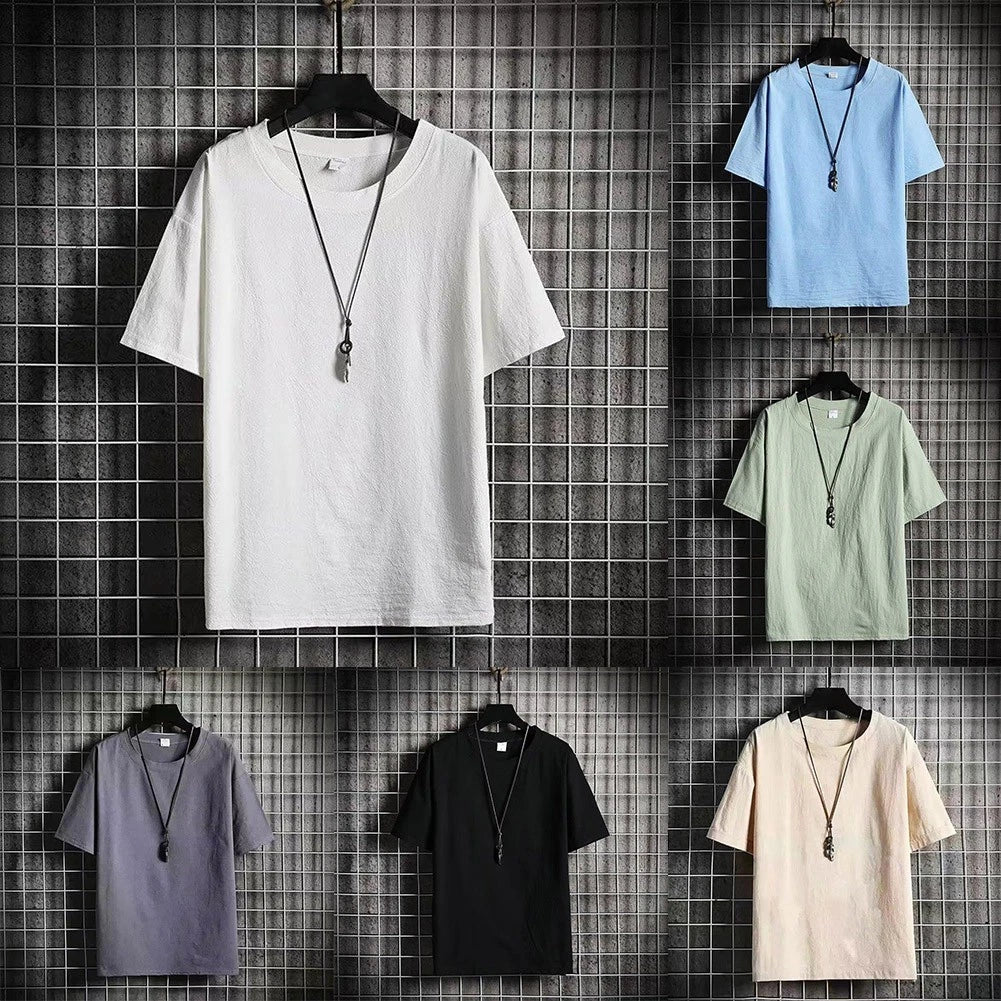 Everyday Tee Men Casual T-shirt Daily Wear Short Sleeve Polyester Fabric