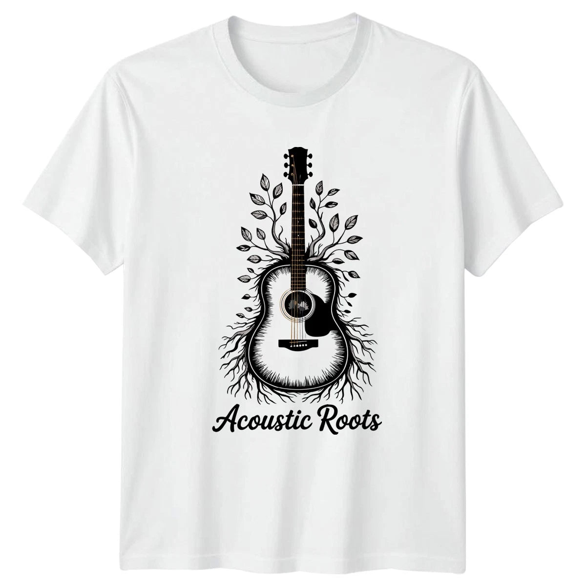 Acoustic Roots T-Shirt Acoustic Guitar Music Birthday Gift For Him And Her