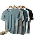 Mens Quick Dry Sports T Shirt Breathable Running Gym Reflective Top 5XL UK