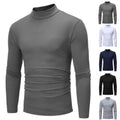 Slim Fit Men Turtleneck Pullover Base T Shirt Knitted Underwear Long Sleeve