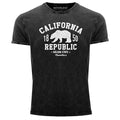 Neverless® Men's T-Shirt Vintage Shirt Print Shirt California Republic