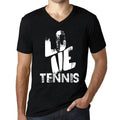 Men's Graphic T-Shirt V Neck Love Tennis Eco-Friendly Limited Edition