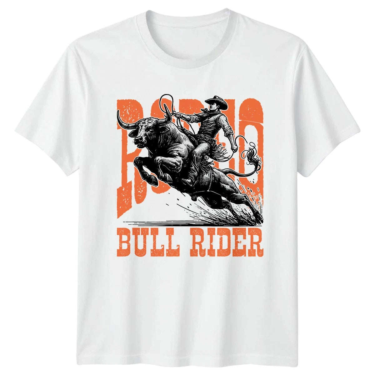 Bull Rider Mens T-Shirt Cowboy Western Rodeo Fathers Day Gift For Him