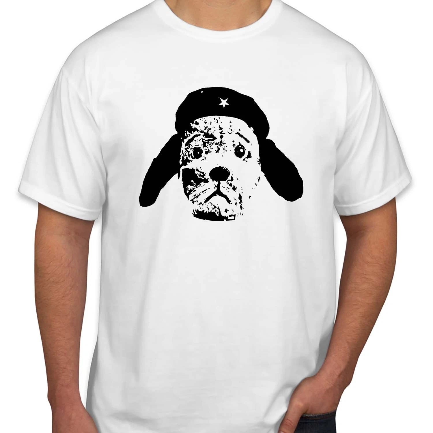 Sweep Che Guevara Dog T-Shirt Cuba Revolution Retro Graphic Pet Lover Tee T-835