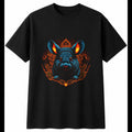 Detailed Chinchilla Portrait Mens T-Shirt Cute Black 100% Cotton Kawaii