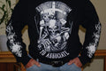 BIKER SKULL EUREKA FLAG T SHIRT SUPPORT FREEDOM TO ASSOCIATE LONG SLEVE NO VLAD