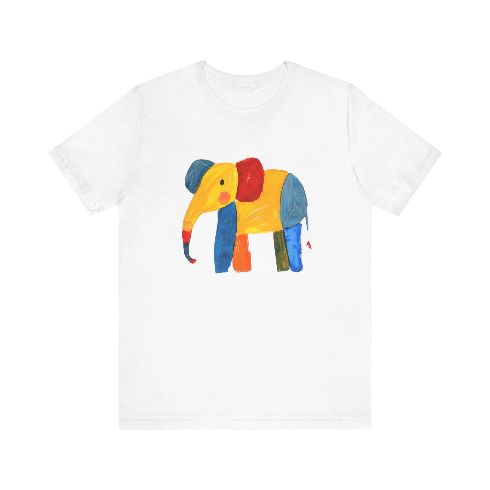 Unisex Colorful Elephant Art T-Shirt, Animal, Abstract Art Tee, Fun T-Shirt