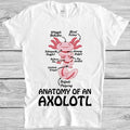 Anatomy Of An Axolotl Kawaii Mexican Fish Ocean Funny Gift Tee T Shirt M1003