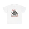 Cute But Ferel Funny Raccoon Graphic T Shirt Women's Heavy Cotton Tee