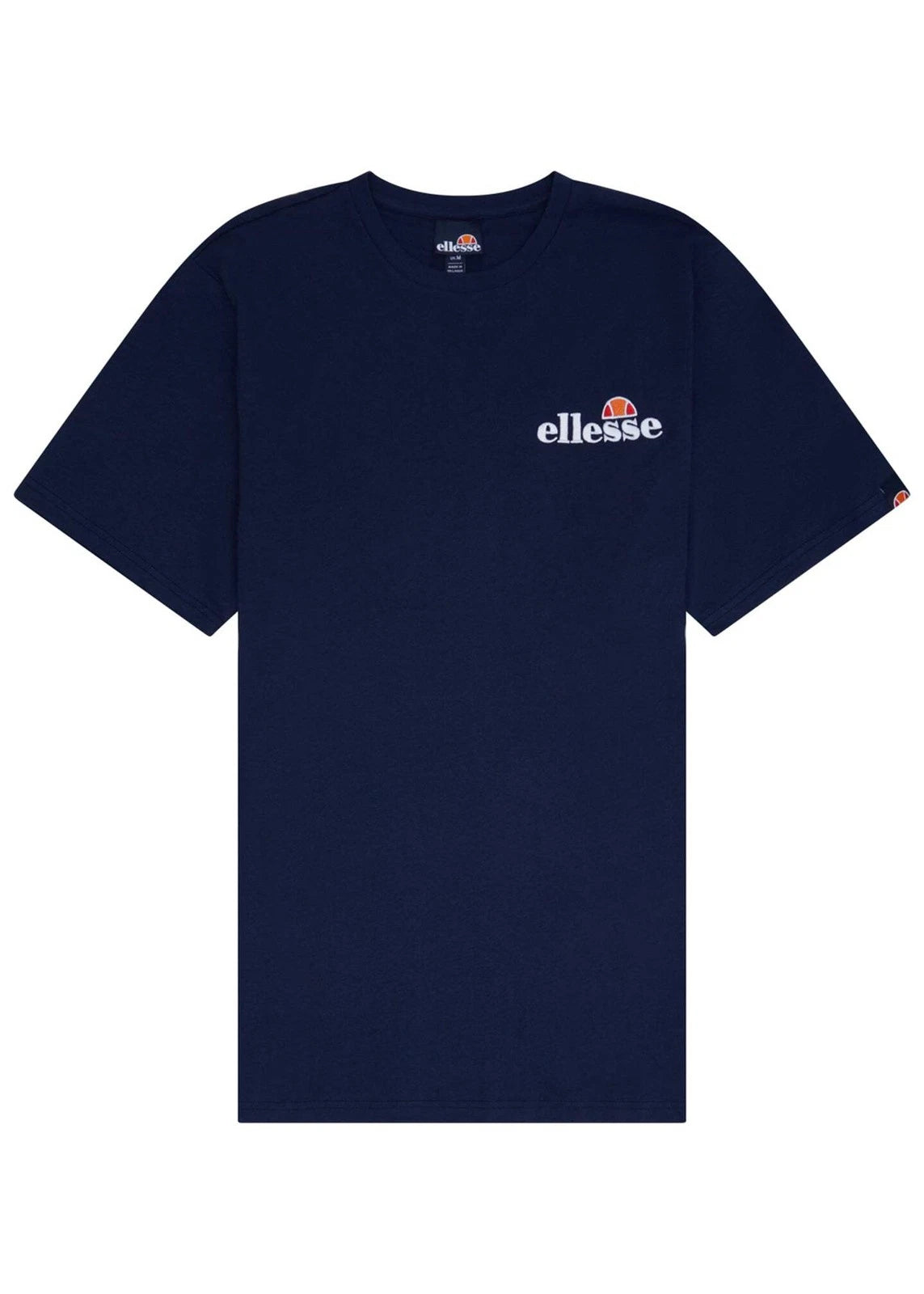ellesse Men's Voodoo Short Sleeve T-Shirt, Classic Logo Cotton Tee, Navy Blue