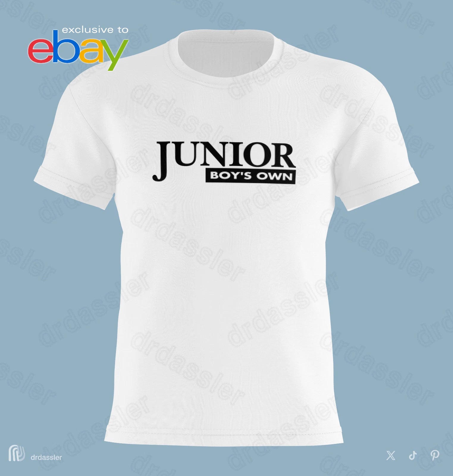 JUNIOR BOYS OWN t-shirt underworld chemical brothers presents records dj dust