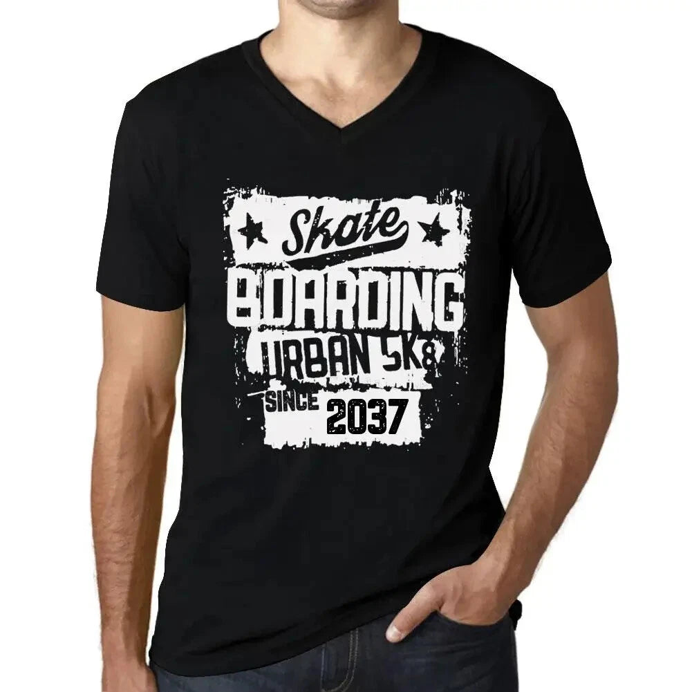Men's Graphic T-Shirt V Neck Urban Skateboard Since 2037 Eco-Friendly Limited