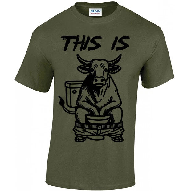 This Is Bull Crap T-shirt, Funny, Rude, Poop, Cow, Toilet Joke, Novelty Gift