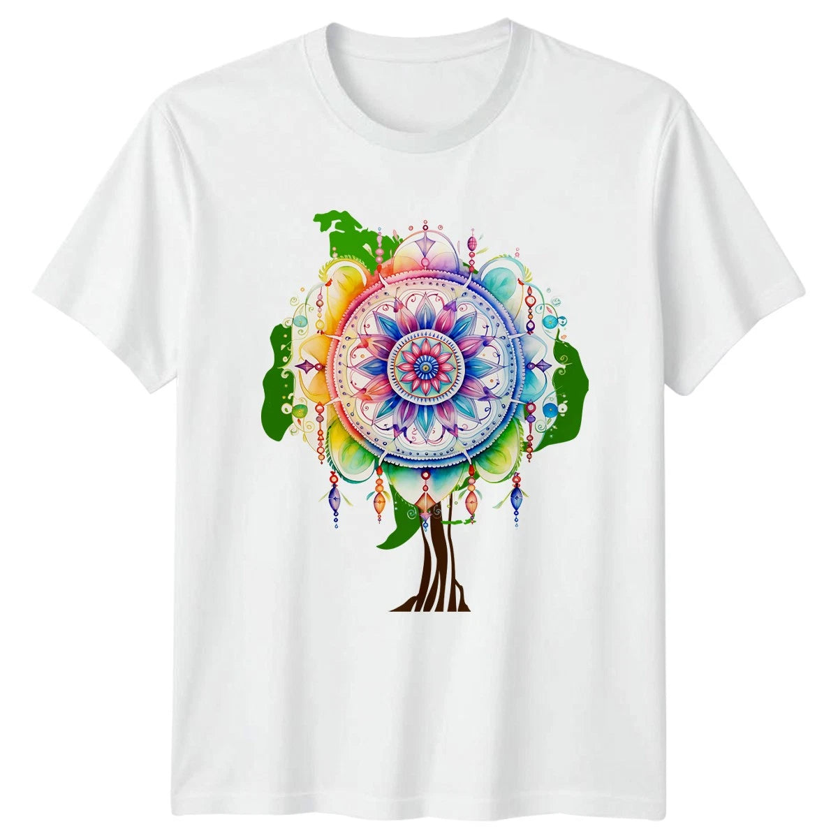 Watercolor Bohemian Mandala Chakra Symbol T-Shirt Watercolor Art Spiritual