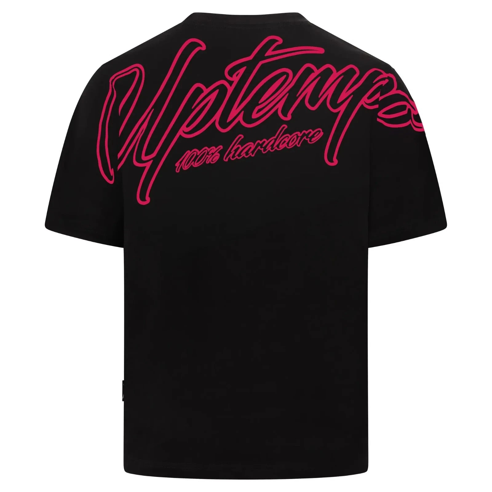 UPTEMPO Oversized Men's "Signature" T-Shirt | Black/Pink | Black Gabber Hakke