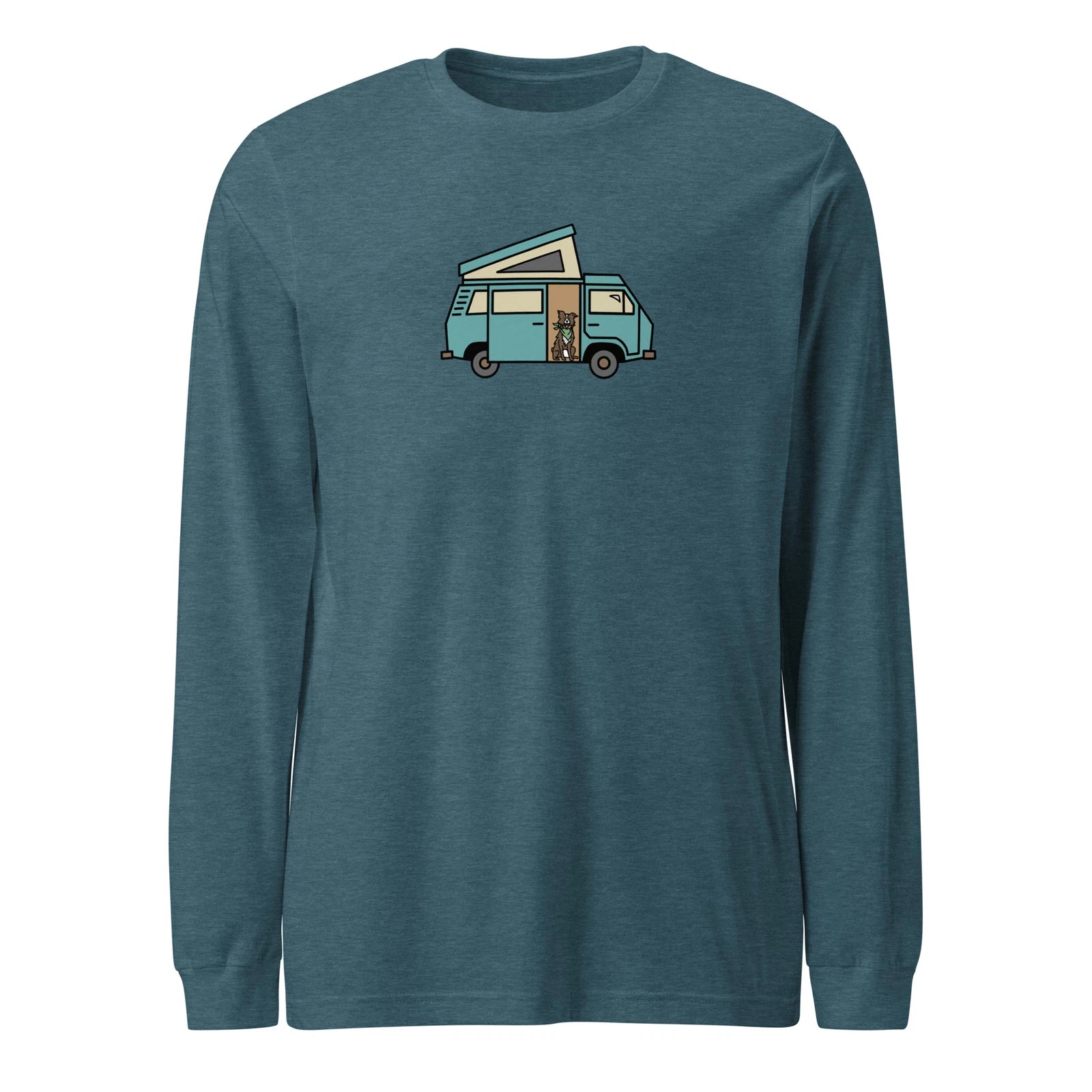 Dog in Van Vanagon Camper Westy T3 Unisex Long Sleeve Shirt Men Women Cute Gift