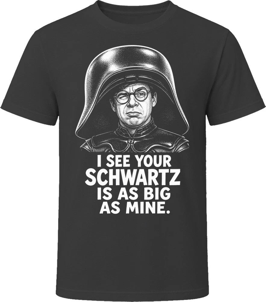 Dark Helmet Your Schwartz Is as Big as Mine Spaceballs Funny 80s Comedy T Shirt