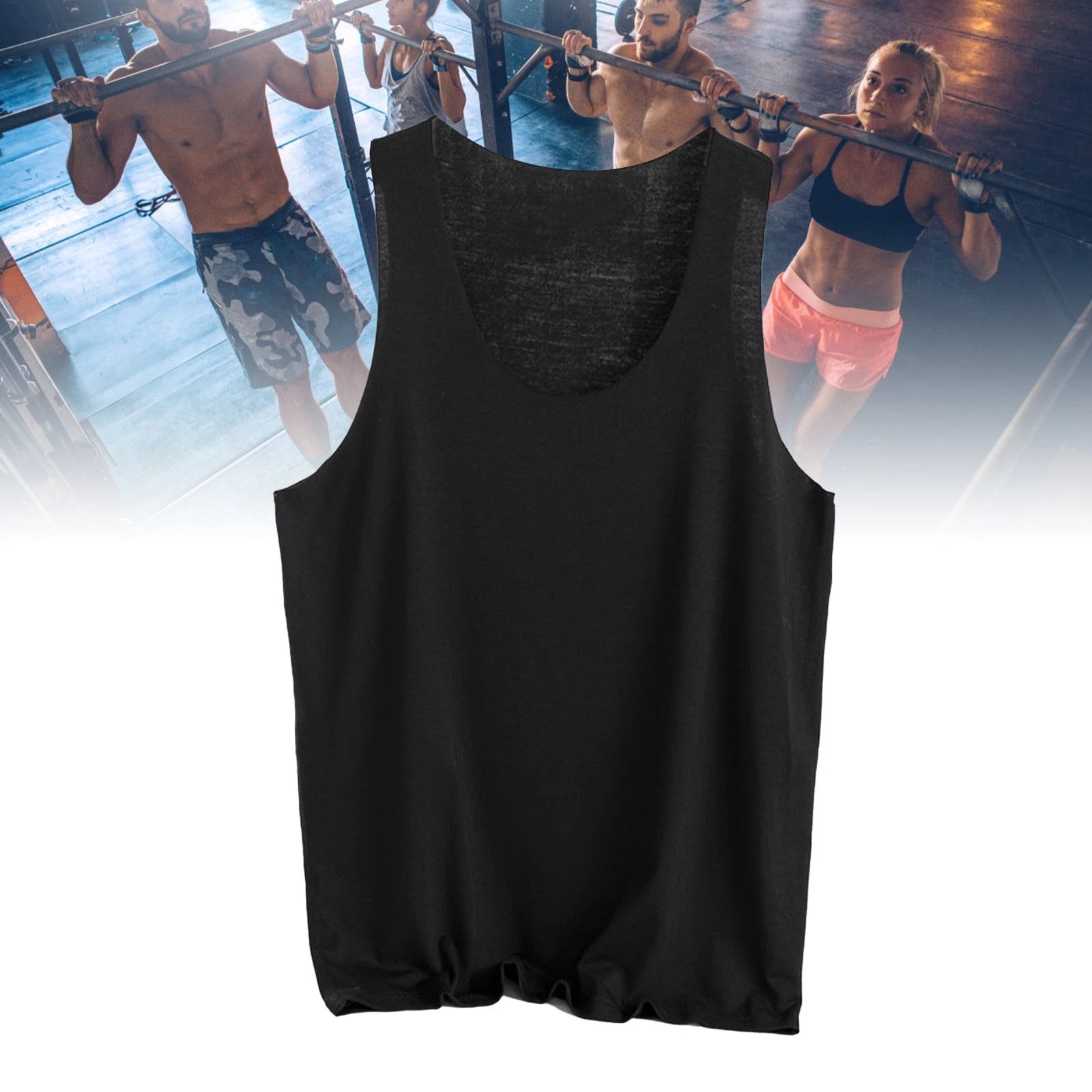 Men Sleeveless Shirts Seamless Design Wide Shoulder Soft Breathable Stylish DSO