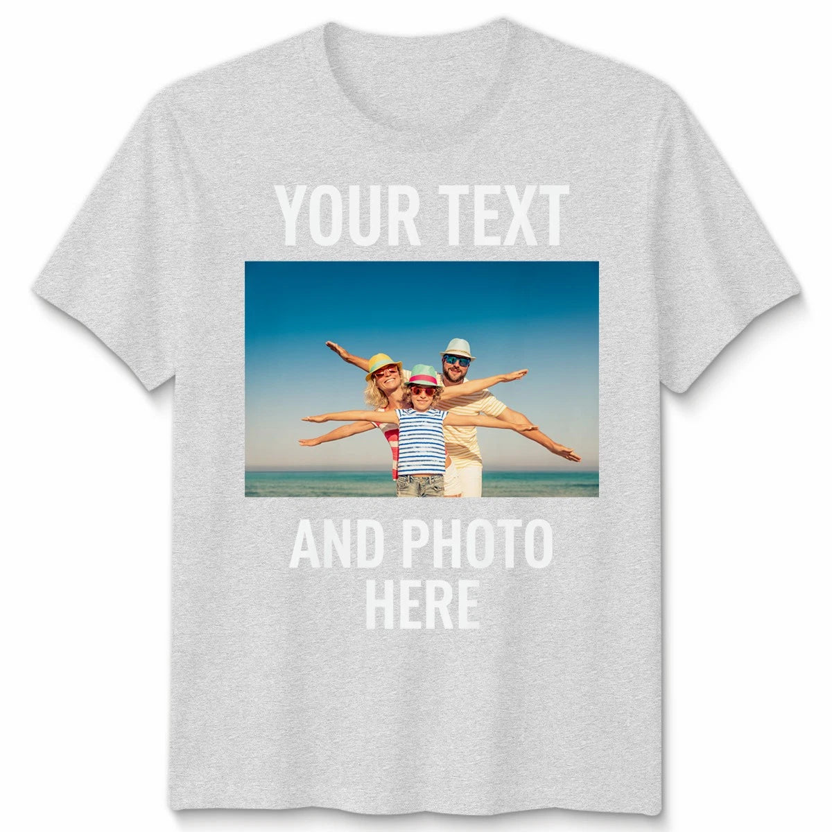 Personalised Unisex T Shirt Custom Print Your Own Photo Design And Text