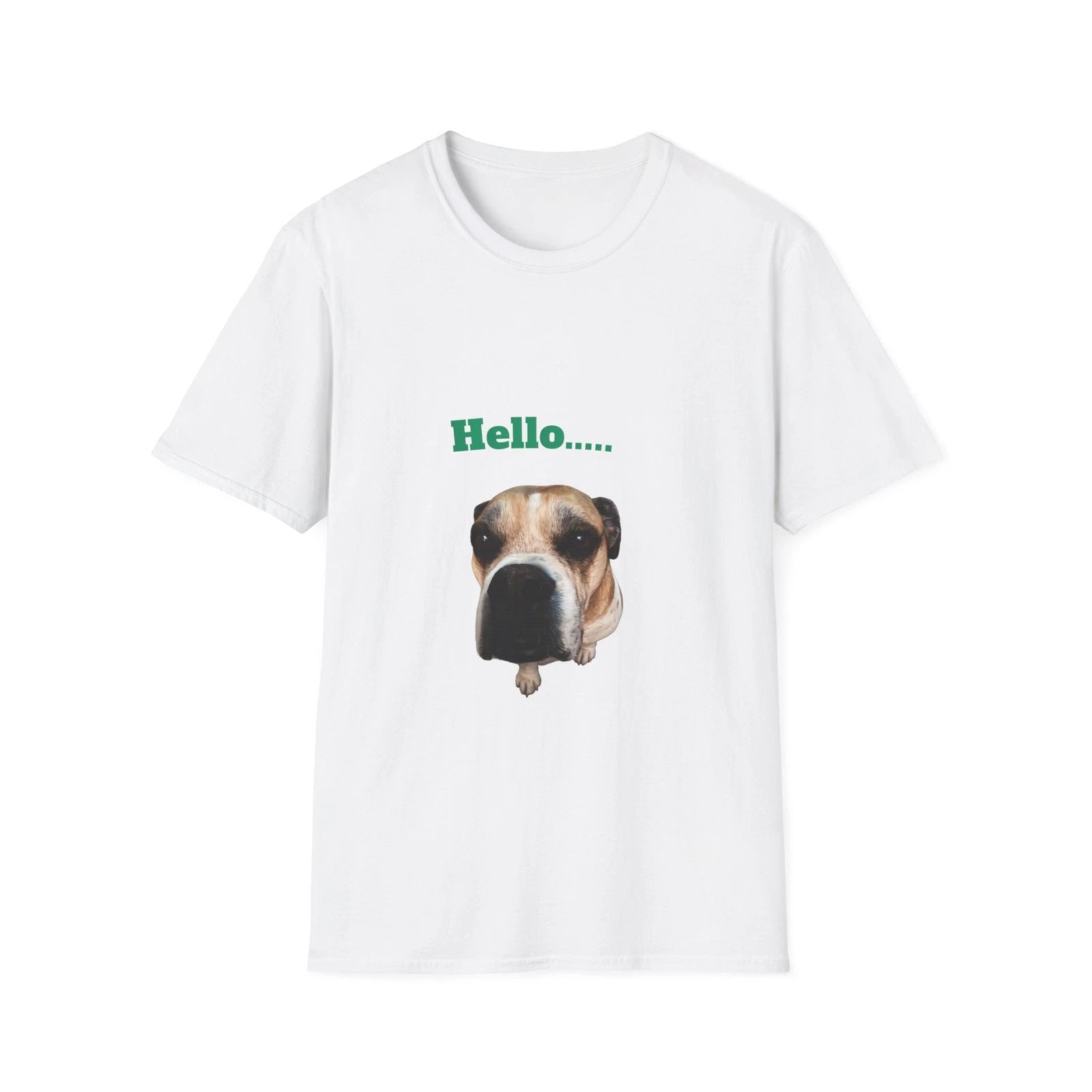 Hello Peeking Dog T-Shirt | Cute Dog Face Tee
