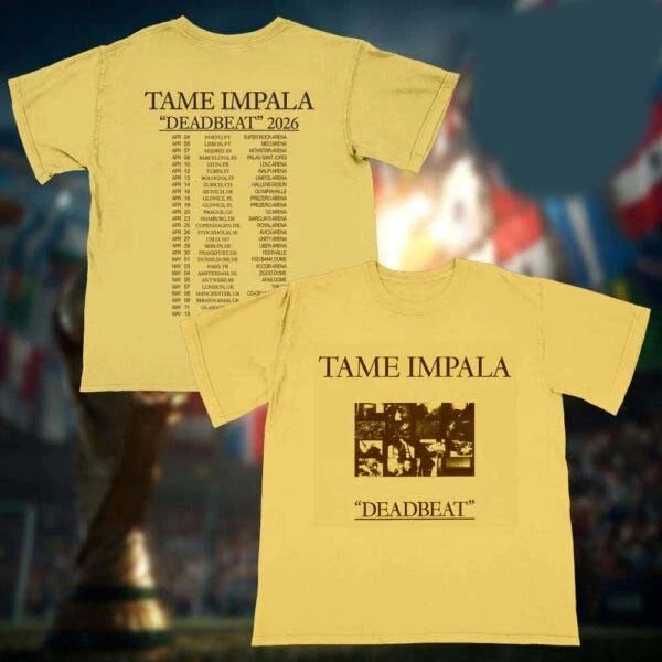 SALE!  Deadbeat Tour 2026 Merch Yellow Photo Tour Two Sided Unisex T-Shirt