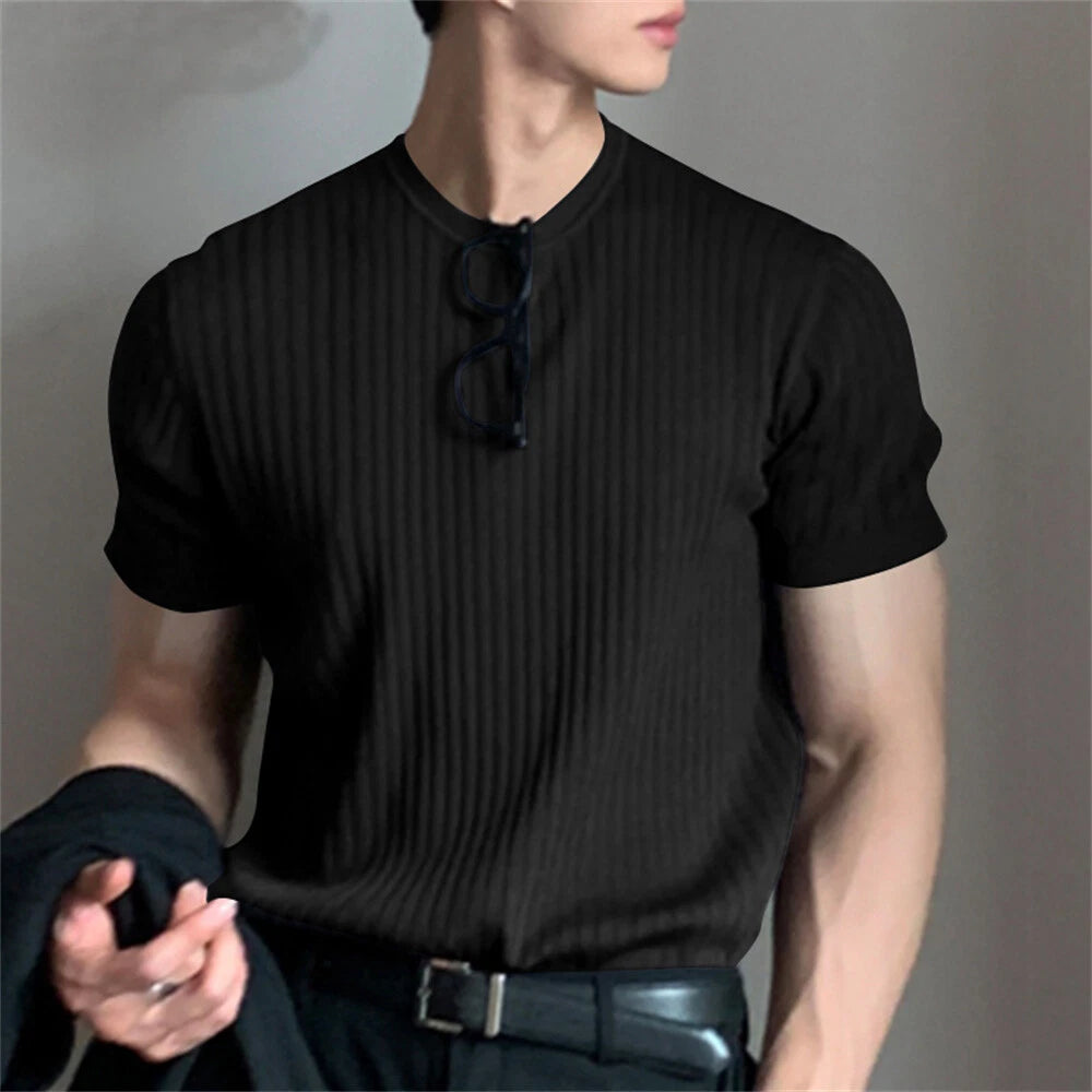 Men's Short Sleeve Fashion T-Shirt Classic Casual Slim Round Neck Shirts