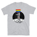 LGBT Gay Pride Rainbow Flag Astronaut Moon Landing Short-Sleeve Unisex T-Shirt