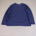 Tommy Bahama Waffle Knit Shirt Men's XL Blue Long Sleeve Crew Neck Logo Front