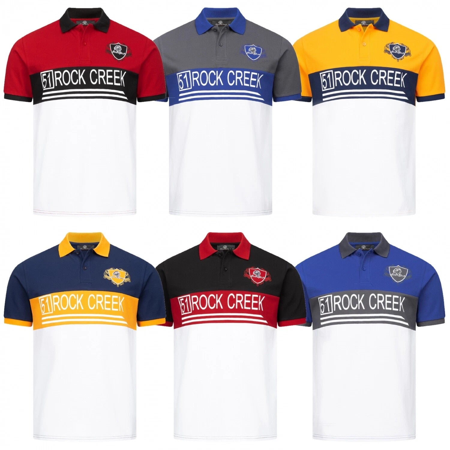T-Shirt Mens S-5XL V-Neck Mens Shirt Polo Tee Rock Creek H-306 NEW