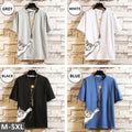 Men Japanese Cartoon T-shirt Cat Printed Loose Tee Breathable Plus Size Top