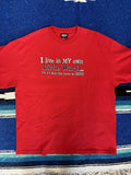 Hybrid Tees Shirt Mens Extra Large Red Funny Graphic I Live In My Own World