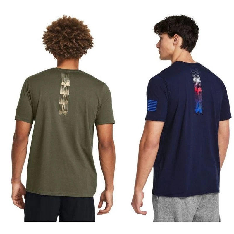 Under Armour 1382972 Men's UA Freedom Spine T-Shirt Short Sleeve Tee
