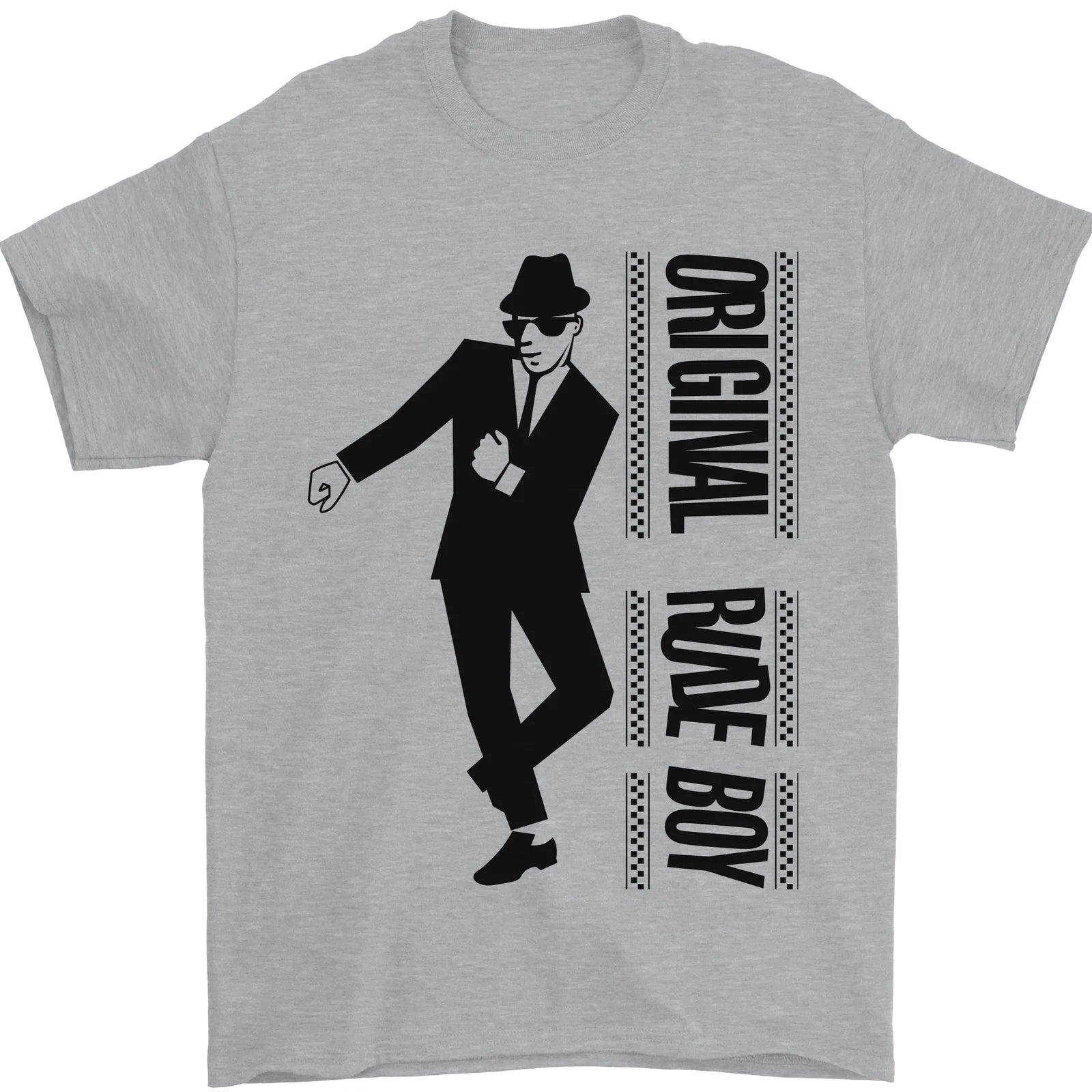 Original Rude Boy 2Tone 2 Tone SKA Mens T-Shirt 100% Cotton