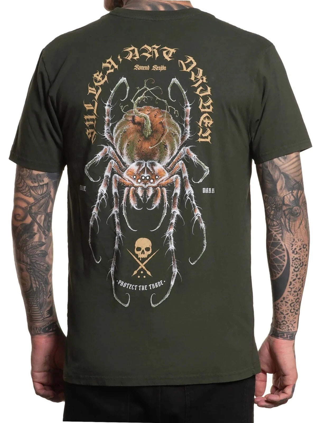 Sullen Men's Krajda Tarantula Short Sleeve Premium T-shirt Tattoo Spider Tee